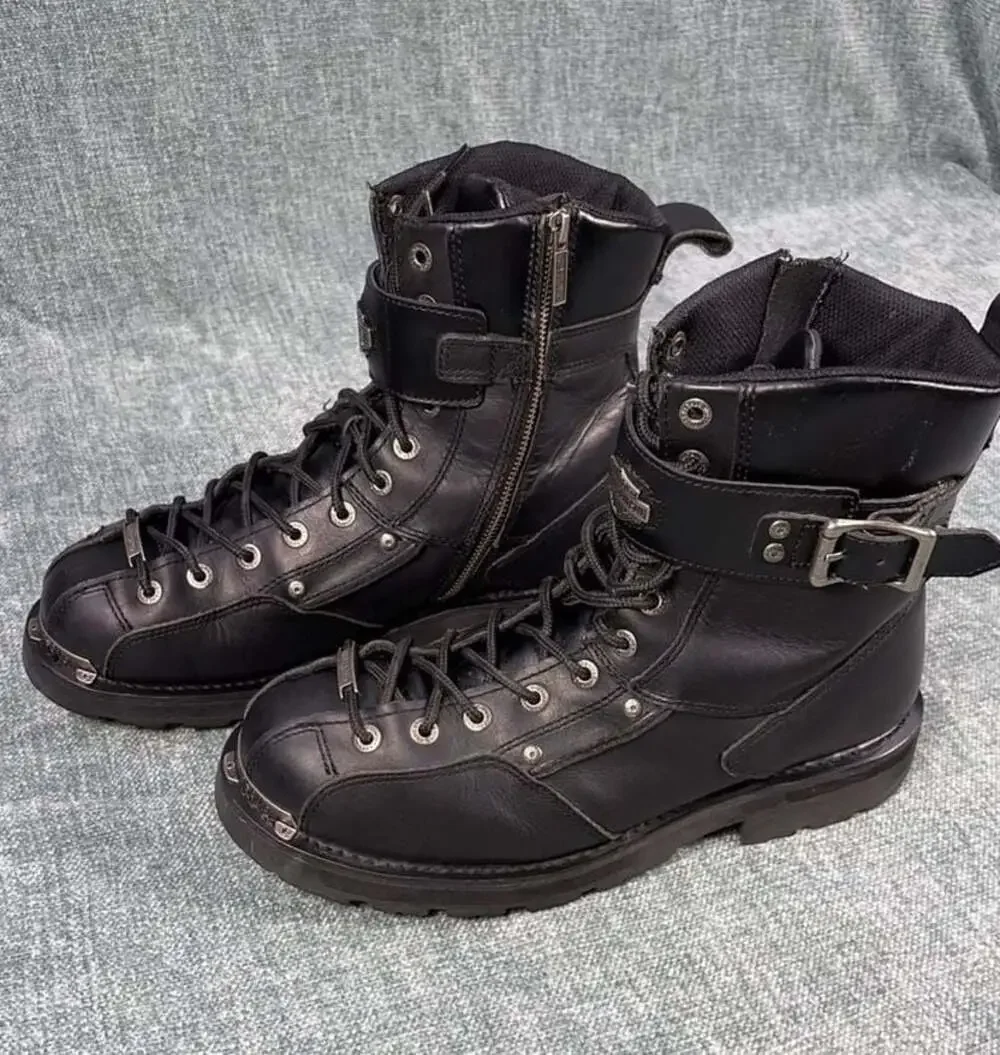 Harley-Davidson Men’s Leather Steel Toe Motorcycle Boots Size 12